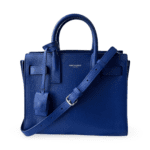 Saint Laurent Navy Blue Leather Nano Classic Sac De Jour Tote