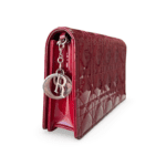 Lady Dior Pouch with Chain – Cherry Red Patent Cannage Calfskin - Image 2