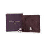 Monica Vinader Nura Mini Pebble Stacking Ring in 18k Rose Gold Vermeil & Diamond