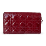 Lady Dior Pouch with Chain – Cherry Red Patent Cannage Calfskin