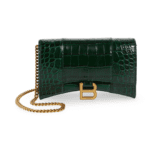 Balenciaga Hourglass Crocodile-Embossed Wallet-on-Chain