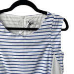 Pre-Loved Jean Paul Gaultier Blue & White Striped Sleeveless Dress - Image 2
