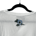 Pre-Loved Gucci White Logo Printed Cotton Distressed T-Shirt - Size S - Image 4