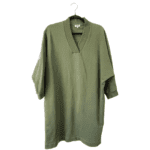 Pre-Loved Kenzo Dark Green Logo Print Cotton V-Neck Sweatshirt - Size M