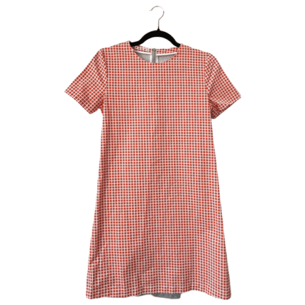 Pre-Loved Marni Checkered Orange Shift Dress – Size 14