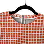 Pre-Loved Marni Checkered Orange Shift Dress – Size 14 - Image 2