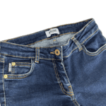 Pre-Loved Moschino Kids Denim Blue Jeans with Double Hearts Motif – Size 8/128 - Image 2