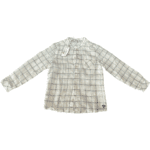 Pre-Loved Tartine et Chocolat Boys' White & Blue Checkered Shirt Size 5A