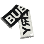 Burberry Wool Jacquard Logo Black Scarf - Image 2