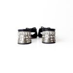 Miu Miu Black Patent Leather Bow Crystal Embellished Open Toe Sandals Size 37 - Image 3