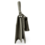 Faure Le Page Gray Coated Canvas and Leather Parade Top Handle Bag - Image 4