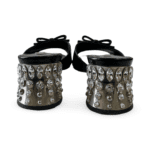 Miu Miu Black Patent Leather Bow Crystal Embellished Open Toe Sandals Size 37 - Image 10