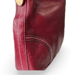 Gucci Red Guccissima Trim Signoria Hobo Medium Bag - Image 3