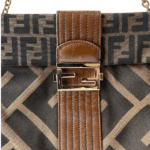 Fendi Tobacco Zucca Canvas and Leather Maxi Baguette Shoulder Bag - Image 4