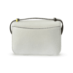 Prada Saffiano Cuir Triangle Emblème Flap Shoulder Bag White - Image 3