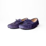 Tod's Purple Suede Gommino Slip-On Loafers Size 39
