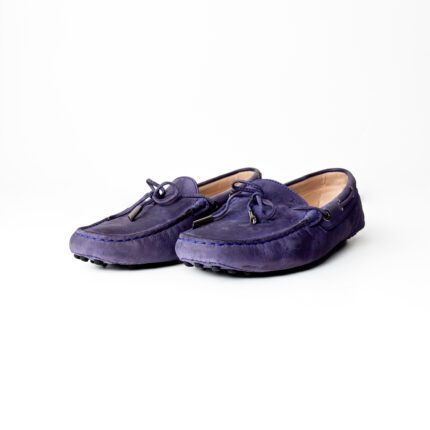 Tod's Purple Suede Gommino Slip-On Loafers Size 39