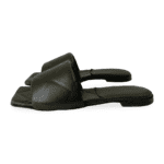 Bottega Veneta Black Lido Square Toe Quilted Leather Mules Size 37 - Image 4