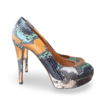 Gucci Multicolor Python Betty Platform Pumps Size 38.5 - Image 4