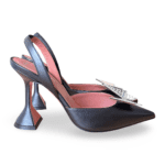 Amina Muaddi x AWGE Phoenix Slingback Pumps in Black Nappa Size 38 - Image 4