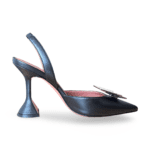 Amina Muaddi x AWGE Phoenix Slingback Pumps in Black Nappa Size 38 - Image 6