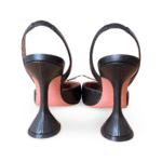Amina Muaddi x AWGE Phoenix Slingback Pumps in Black Nappa Size 38 - Image 7