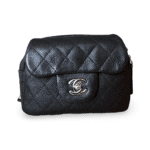 Chanel Black Caviar Quilted Leather Mini Flap Crossbody Bag