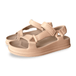 Fendi Logo Embossed Rubber Platform Sandals in Sandalo Eva Miele Scuro Size 38