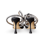 Mach & Mach Glitter Double Bow High Heels – Black/Silver Size 38 - Image 6