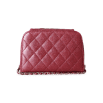 Chanel Red Caviar Quilted Leather Mini Flap Crossbody Bag - Image 3