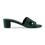 Hermès Oasis Sandals in Vert Oyat – Size 38.5 - Image 5