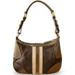 Prada Cleo Re-Edition Shoulder Bag – Gold/Khaki with Name Tag