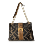 Fendi Maxi Baguette Shoulder Bag – Zucca Canvas & Tobacco Brown Leather