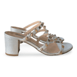 Valentino Rockstud Metallic Leather Slide Sandals 60mm – Size 38 - Image 2