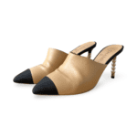 Chanel Classic Cap Toe Pearl Heel Mules – Size 38.5C