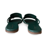 Christian Dior 30 Montaigne Green Leather Flat Mules – Size 37 - Image 6