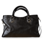 Balenciaga Classic Metallic Edge City Bag – Black Leather - Image 2