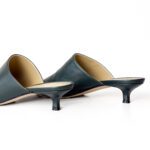 Bottega Veneta Stretch Mules in Green Lambskin – Size 37 - Image 4