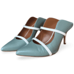 Malone Souliers Grey Maureen 70 Nappa Mules – Size 37.5