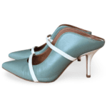 Malone Souliers Grey Maureen 70 Nappa Mules – Size 37.5 - Image 2