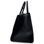Prada Noir Ostrich Leather Struzzo Twin Pocket Tote - Image 3