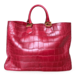 Fendi Crocodile Twins Large Shopper Tote – Reddish-Pink