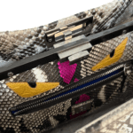 Fendi Large Peekaboo Top Handle Bag in Beige Python with Suede and Python Lining - Image 2