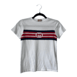 Gucci Kids Interlocking G Stripe Print Cotton T-Shirt – Size 10