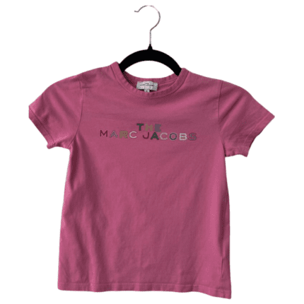 MARC JACOBS Girls Pink Logo T-Shirt – Size 8/126