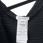 Dolce & Gabbana Black Knitted Cashmere Hooded Poncho with Fringe – Size 9/10 - Image 2