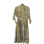 Prada 3/4-Sleeve Leopard-Print Poplin Shirtdress – Size 42 - Image 4