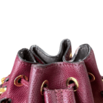 Fendi Red Leather Mini Mon Trésor Drawstring Bucket Bag - Image 3