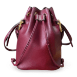Fendi Red Leather Mini Mon Trésor Drawstring Bucket Bag