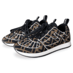 Fendi Brown/Black Zucca Fabric FFreedom Sneakers – Size 37
